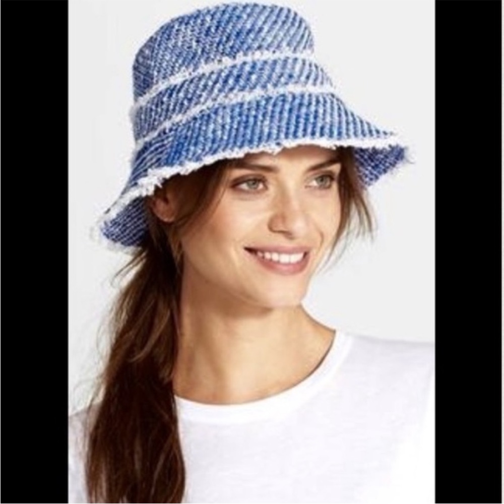 Blue Woven Bucket Hat - Women's Casual Sun Hat